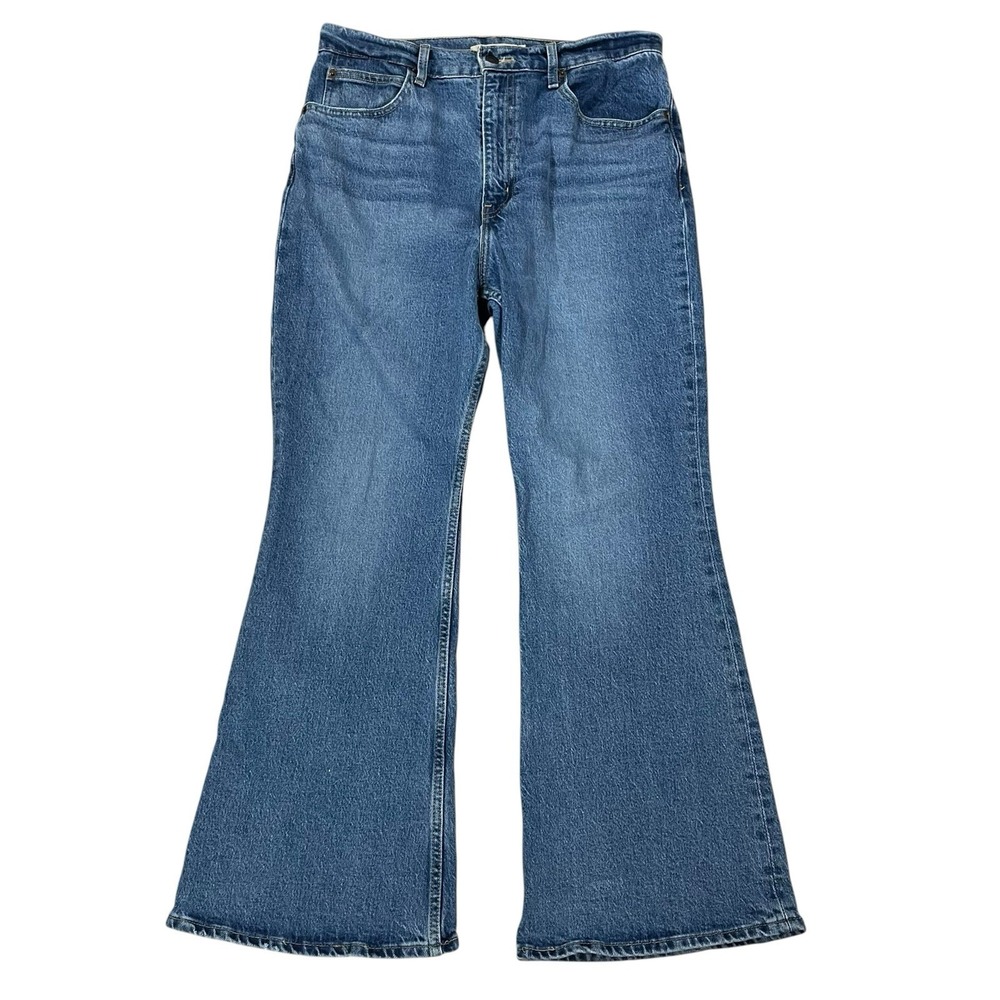 Levis Premium 70s High Flare Jeans Size 31 (Fits 32x30) Blue Stretch Denim Retro